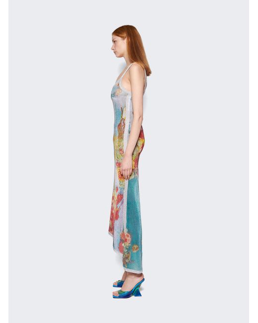 Jean Paul Gaultier Flowers Printed Body Long Dress