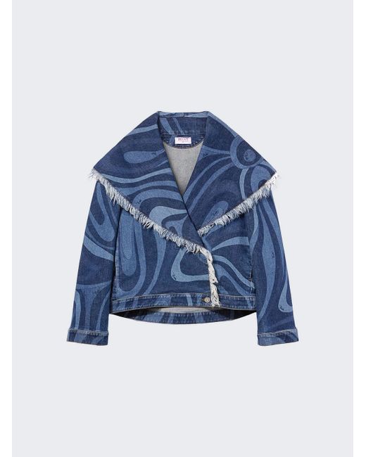 Pucci Marmo-print Denim Jacket