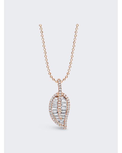 Anita Ko Diamond Leaf Necklace