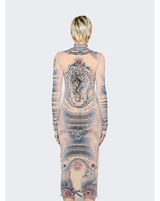 Jean Paul Gaultier High Neck Printed Soleil Dress