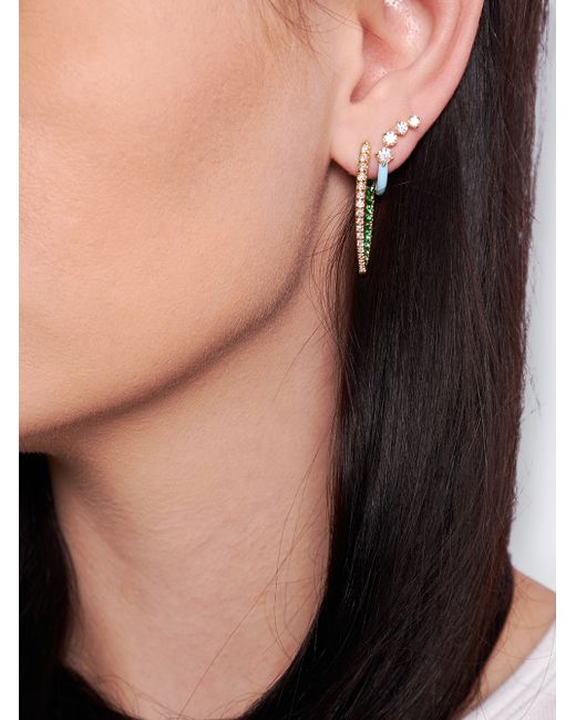 Melissa Kaye Aria Dagger Huggie Hoop Earrings