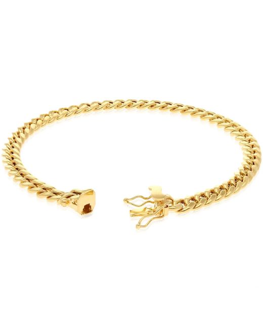 WJD Exclusives 14K Gold 6mm Hollow Miami Cuban Bracelet 8 and 8.5
