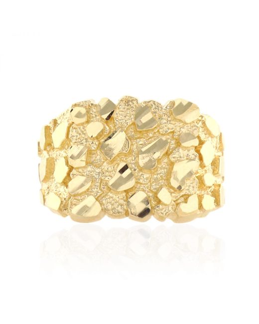 WJD Exclusives 10K Solid Gold Diamond Cut Nugget Ring 9