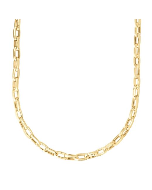 WJD Exclusives 14K Gold 7mm Paperclip Necklace Chain 24