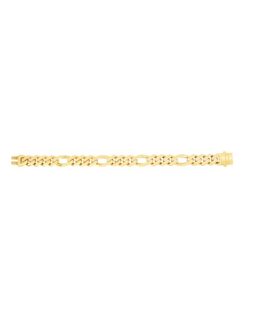 WJD Exclusives 14K Gold 11.5mm Modern Lite Figaro Bracelet 8.5