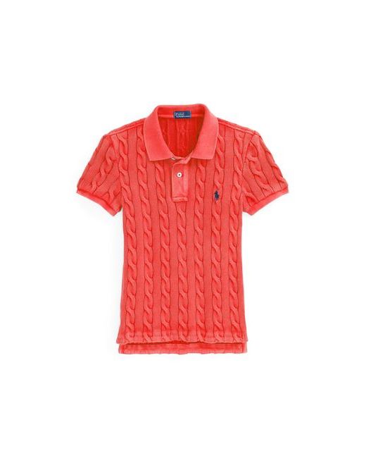 Polo Ralph Lauren Ss Cbl Polo-short Sleeve-polo Shirt Sweater Coral Cotton