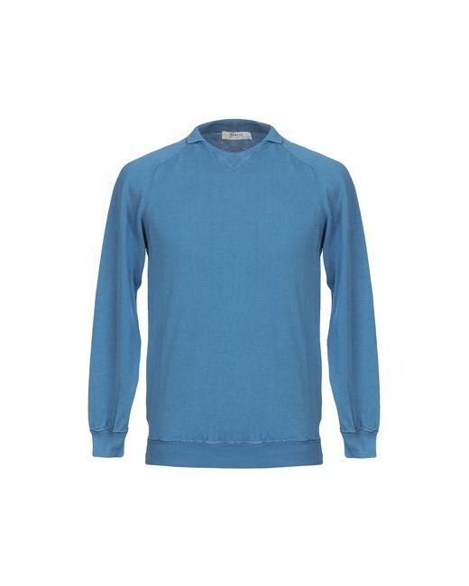 Alpha Studio Man Sweater Azure Cotton