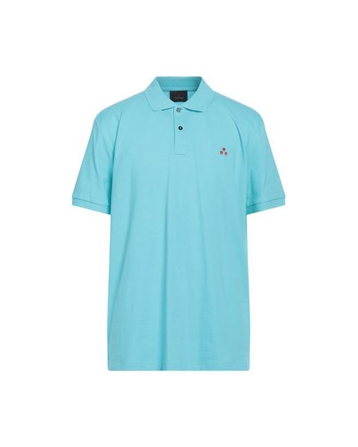 Peuterey Man Polo shirt Azure Cotton
