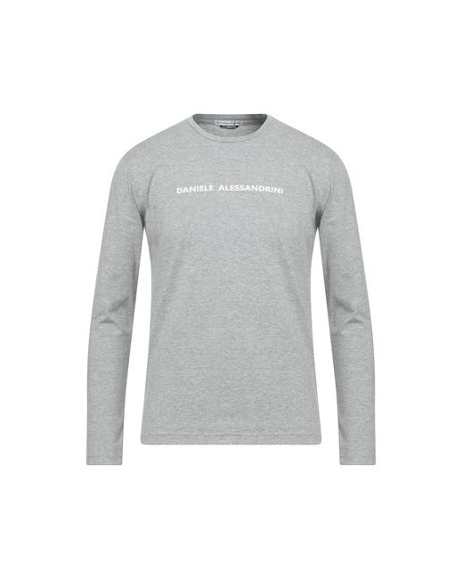 Grey Daniele Alessandrini Man T-shirt Cotton Elastane