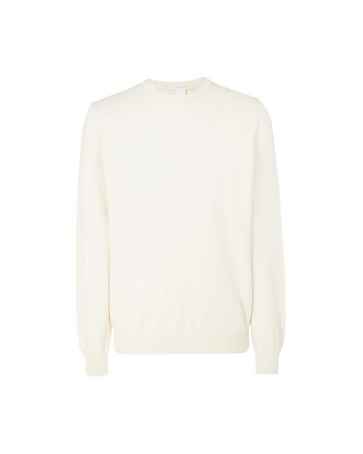 8 by YOOX Organic Cotton Basic Crew-neck Man Sweater Ivory cotton