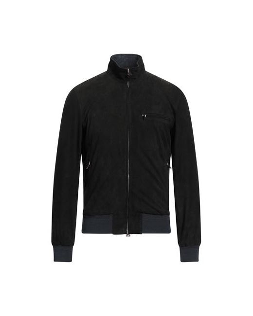 Stewart Man Jacket Dark Cotton Soft Leather Acetate
