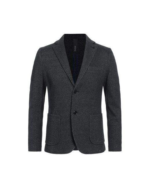 Distretto 12 Man Suit jacket Steel Polyester Cotton Viscose Elastane