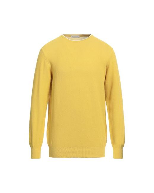 Rossopuro Man Sweater Ocher Cotton