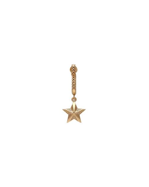 Emanuele Bicocchi Plated Star Earring Single 925/1000 Silver 999/1000 plated