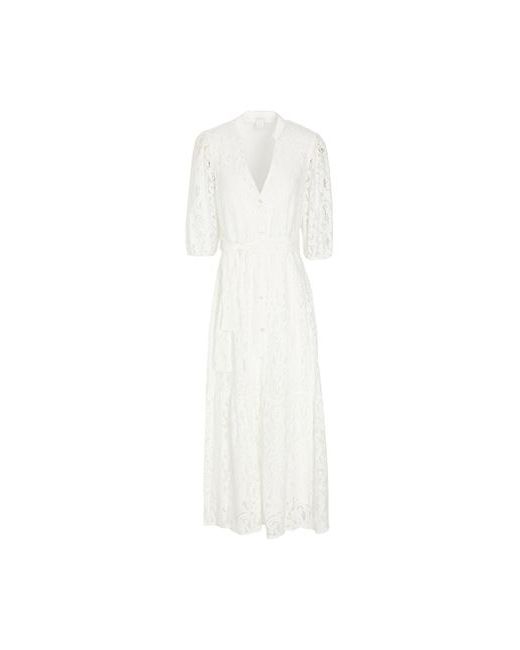 8 by YOOX Lace Maxi Dress Long dress Viscose Cotton Polyamide