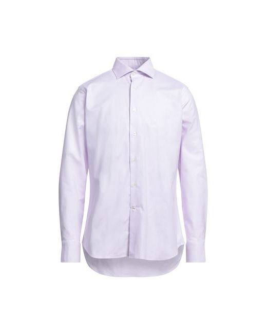 Bagutta Man Shirt Lilac Cotton Elastane