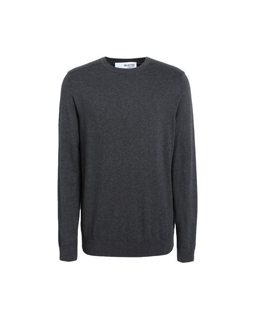 Selected Homme Man Sweater Steel Pima Cotton