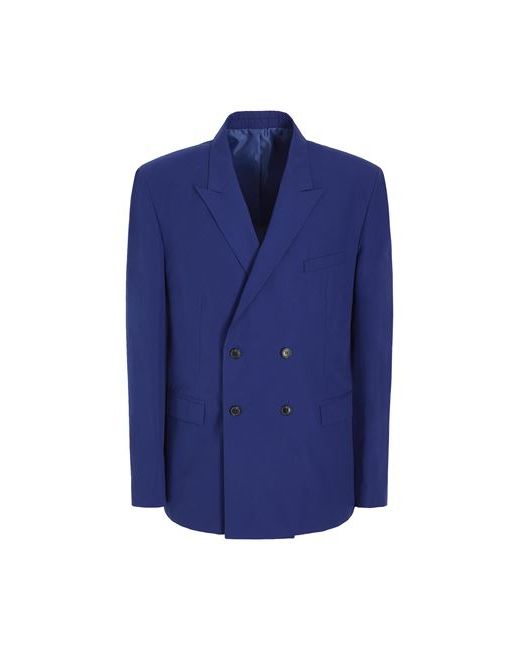8 by YOOX Cotton Relaxed-fit Double-brested Blazer Man Suit jacket Bright
