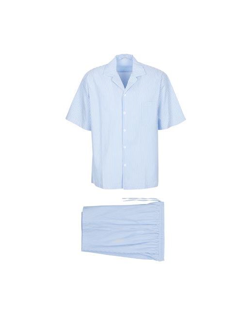 8 by YOOX Cotton Striped Pyjama Set Man Sleepwear Sky