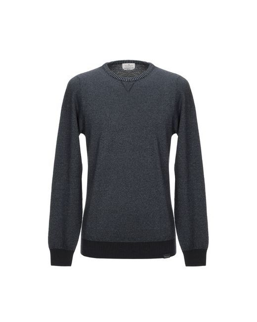 Brooksfield Man Sweater Midnight Wool Cotton Polyamide