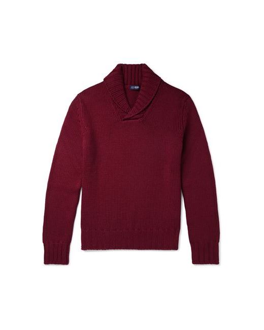 Beams Man Sweater Burgundy Merino Wool