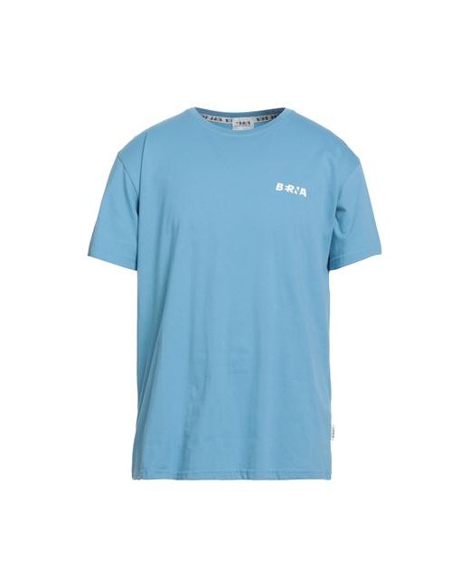 Berna Man T-shirt Azure Cotton