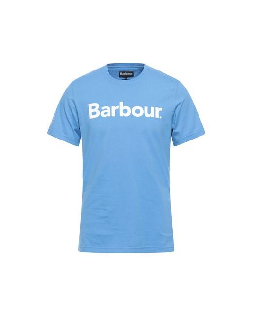 Barbour Man T-shirt Azure Cotton