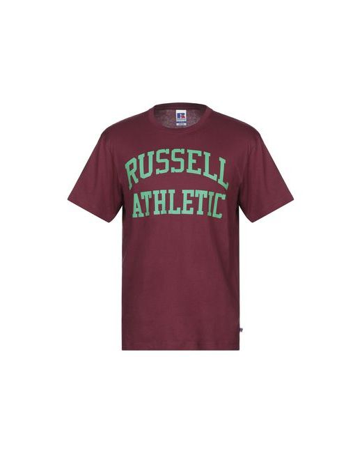 Russell Athletic Man T-shirt Burgundy Cotton
