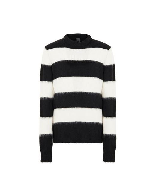 8 by YOOX Striped Brushed Crew-neck Man Sweater Acrylic Polyamide Viscose Wool
