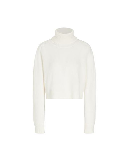 8 by YOOX Knit Cropped Roll-neck Turtleneck Ivory Lyocell Recycled polyamide wool cashmere