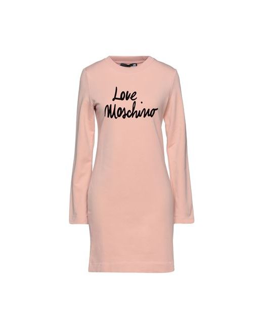 Love Moschino Short dress Blush Cotton Elastane