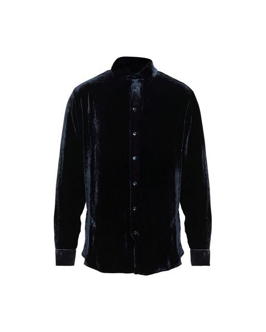 Giorgio Armani Man Shirt Midnight Viscose Mulberry silk Elastane