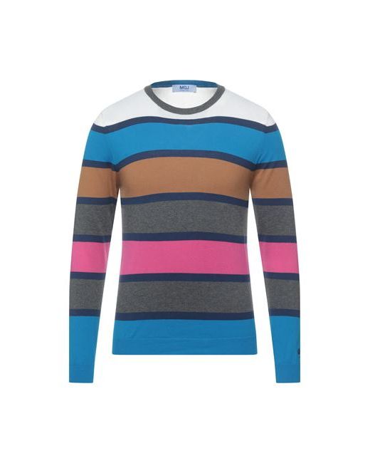 Mqj Man Sweater Azure Cotton