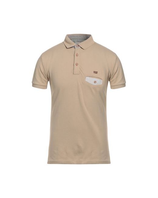 Yes Zee By Essenza Man Polo shirt Light brown Cotton Elastane