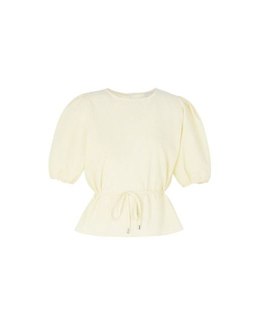 8 by YOOX Puff S/sleeve Blouse Light Polyester Cotton
