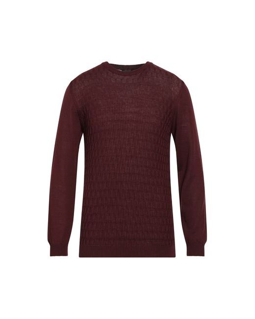 Officina 36 Man Sweater Burgundy Merino Wool Acrylic