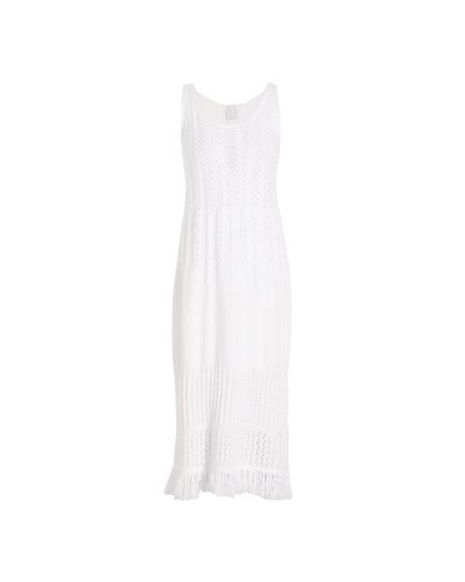 8 by YOOX Organic Cotton Fringed Maxi Dress Midi dress cotton
