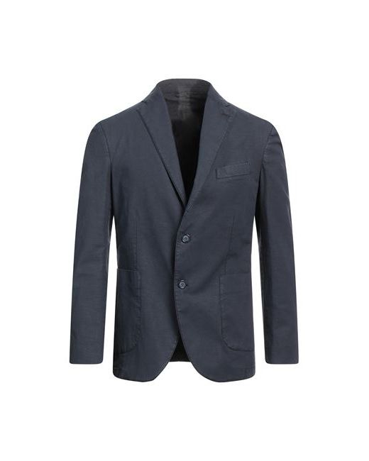 Brooksfield Man Suit jacket Midnight Cotton Linen Elastane