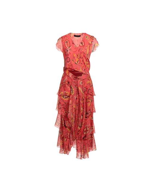 Etro Long dress Coral Silk