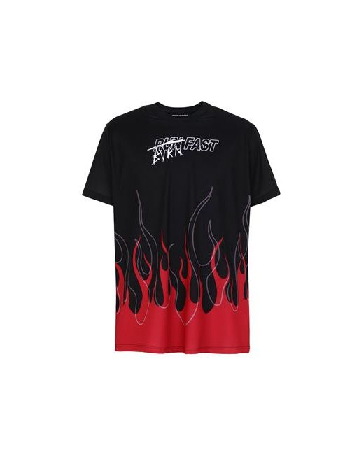Vision Of Super Active T-shirt With Red Flame Man Polyester Elastane