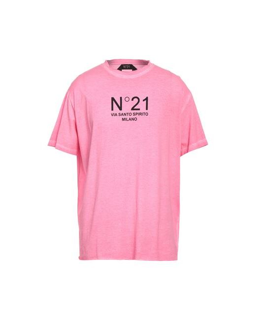 N.21 Man T-shirt Fuchsia Cotton