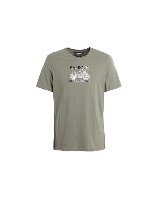 Barbour Man T-shirt Military Cotton