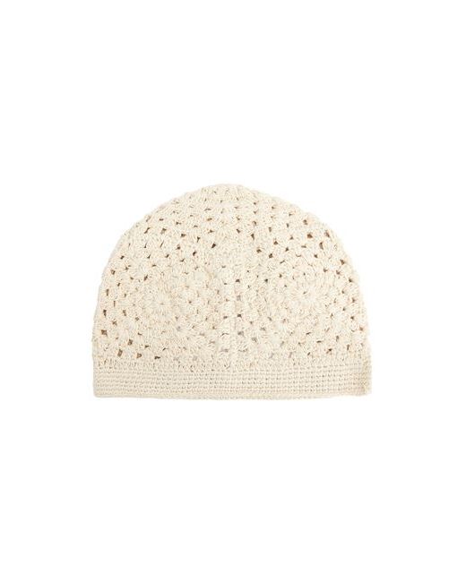 8 by YOOX Organic Cotton Crochet Cloche Hat Ivory Recycled cotton