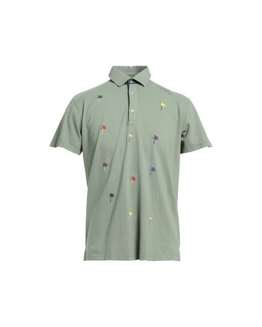 Lost In Albion Man Polo shirt Military Cotton Elastane
