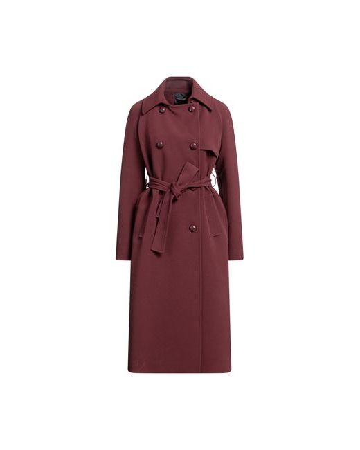 Marciano Coat Burgundy Polyester Wool Viscose