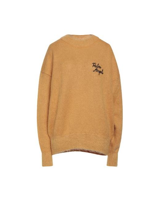 Palm Angels Sweater Mustard Mohair wool Polyamide Wool