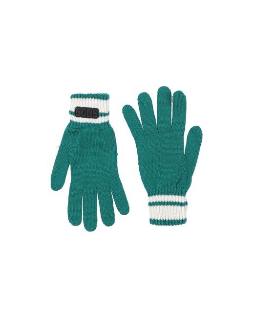 Gcds Man Gloves Emerald Wool Acrylic