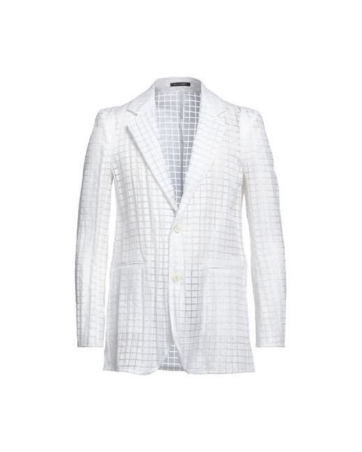 Emporio Armani Man Suit jacket Ivory Cotton Polyamide