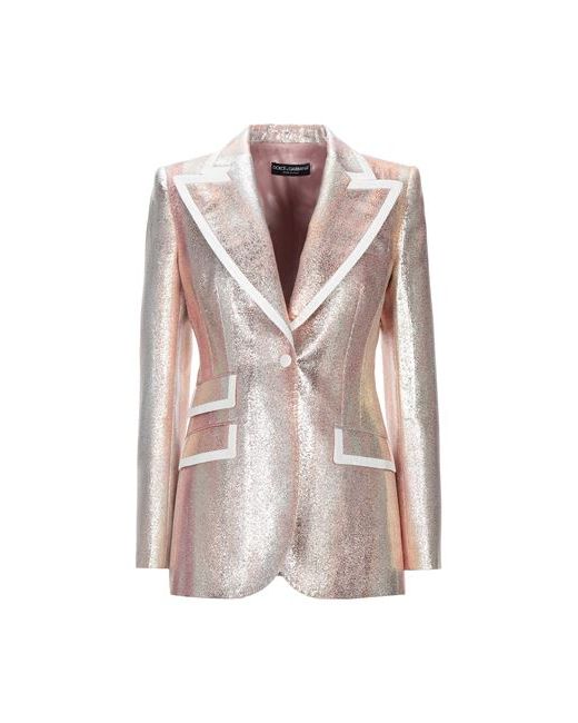 Dolce & Gabbana Suit jacket Copper Metallized polyamide Silk