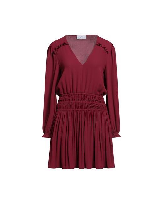 Soallure Short dress Burgundy Polyester